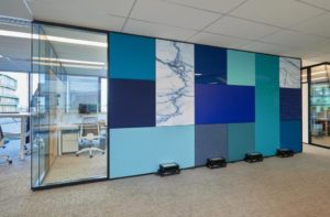 Haguenier apporte des solutions acoustiques au showroom de Clestra Hauserman